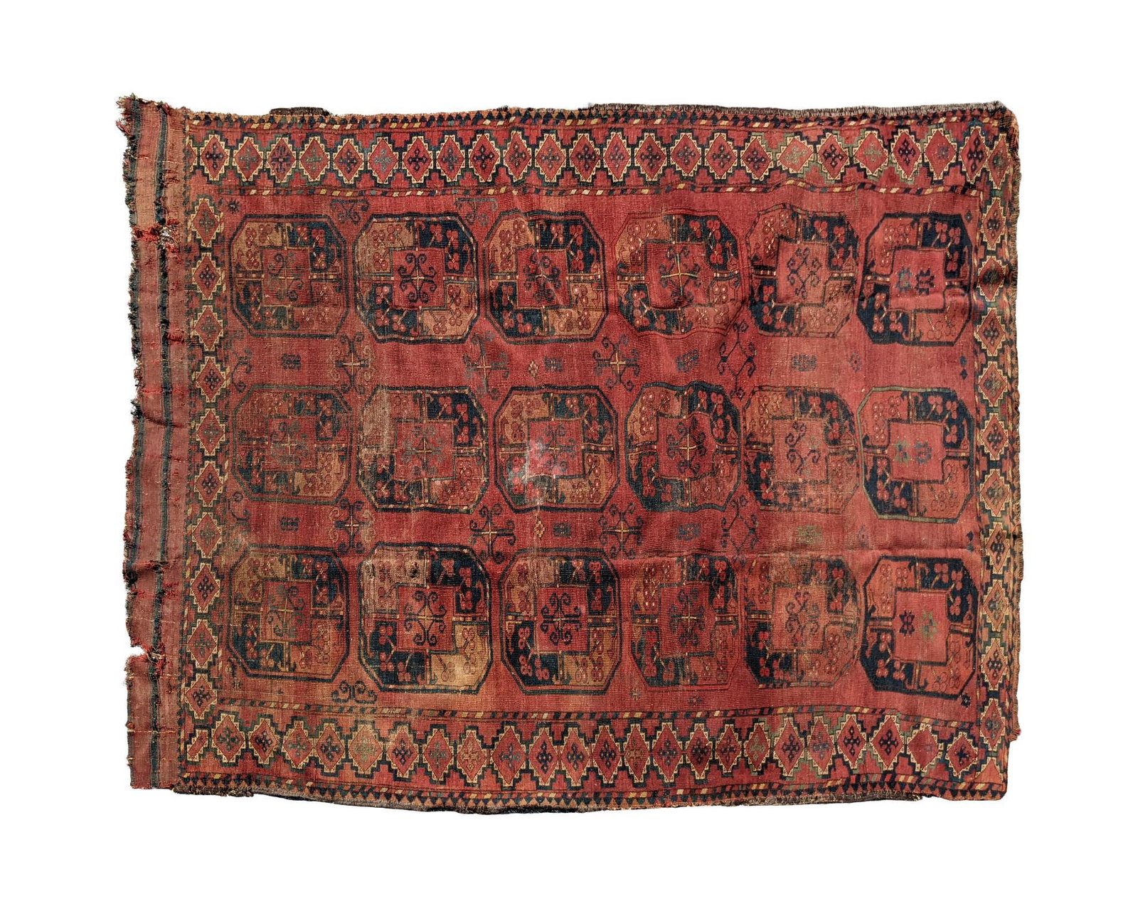 Large Oriental Carpet: 6 feet 4 inches by 8 feet 7 inches.