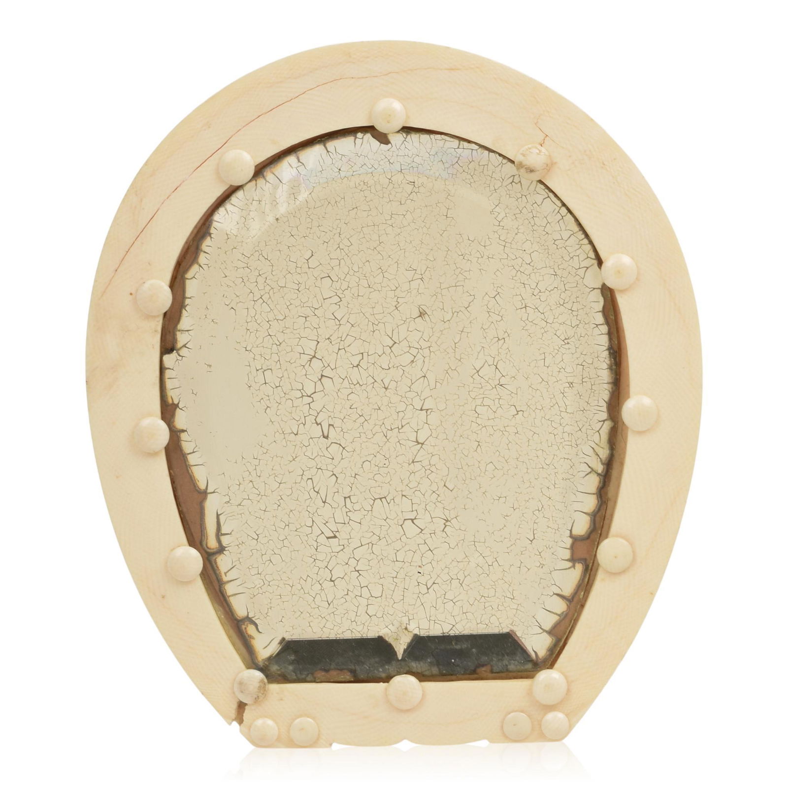19th Century Sailor Made Ivory Horseshoe Form Mirror. (1 of 3)