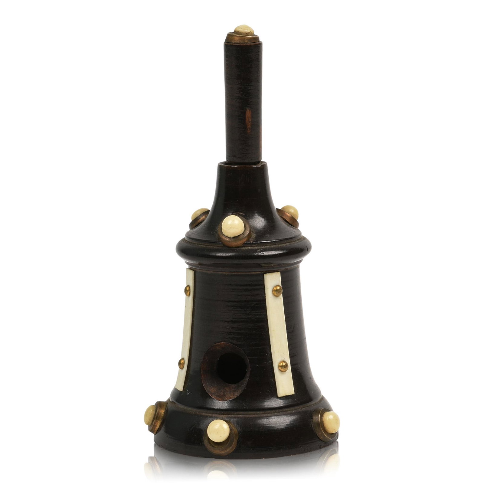 Sailor Made Wood and Bone Cigar Cutter.: Height 4.25 inches, mid 19th century.