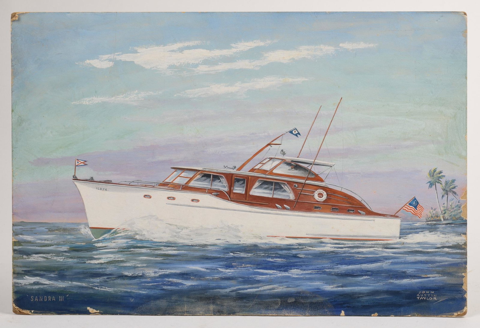 John Austin Taylor. Sandra III.: Oil on board, 10 x 15 inches, signed lower right, titled lower left.