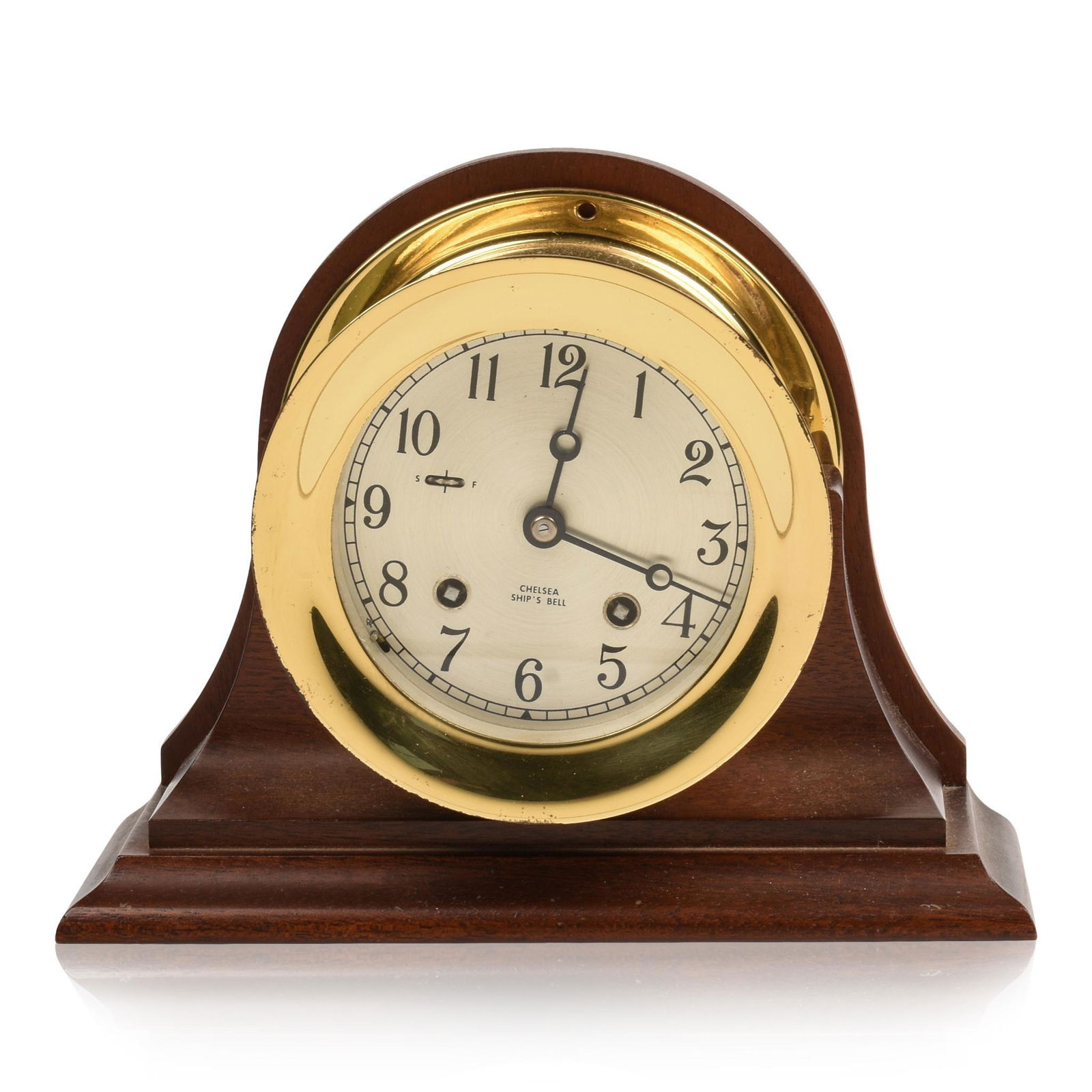 Brass Chelsea Ship's Bell Clock. (1 of 4)