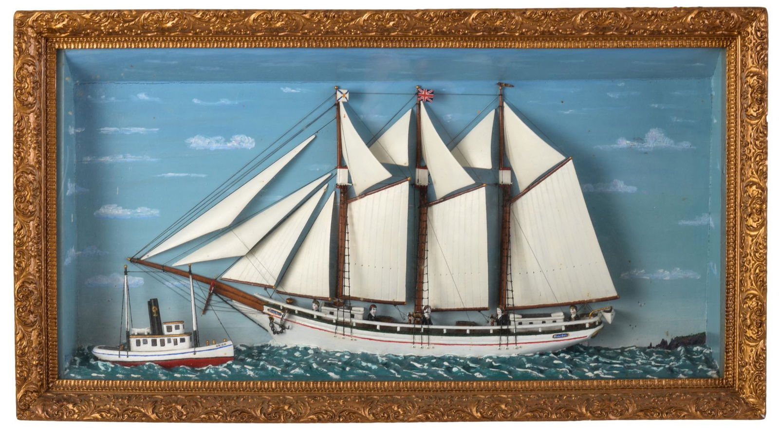 Folk Art Diorama of the Schooner Cape Blomidon. (1 of 5)