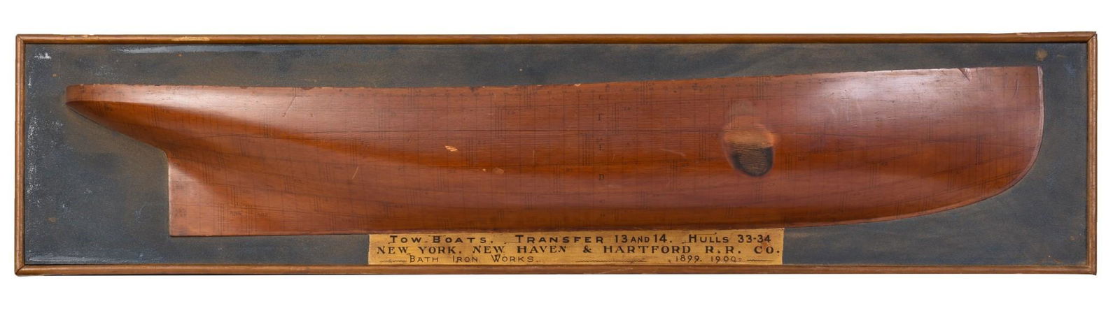 Large Bath Iron Works Half Hull Builder's Model. (1 of 3)