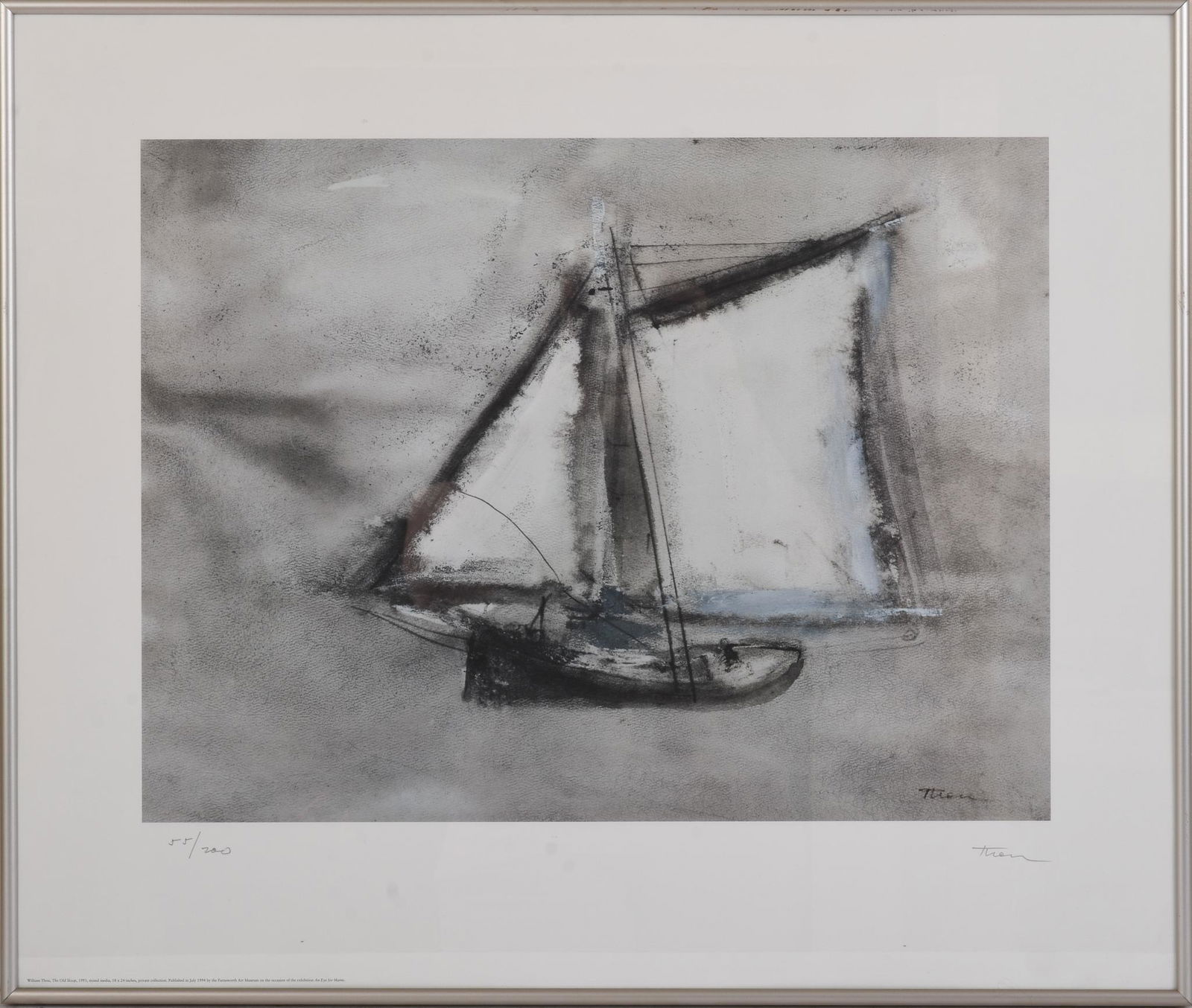 William Thon (1906 - 2000). Signed Print, The Old Sloop. (1 of 3)