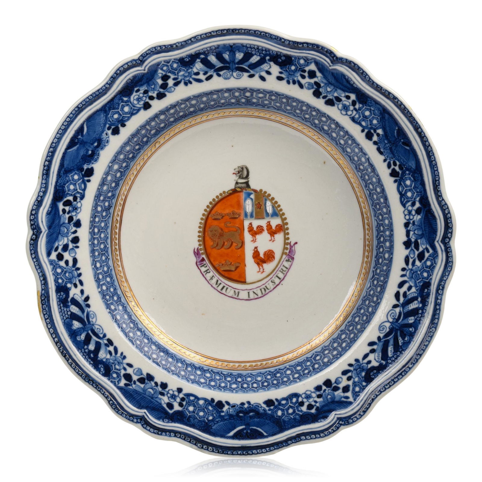 Chinese Export  Porcelain Armorial Soup Bowl. (1 of 2)