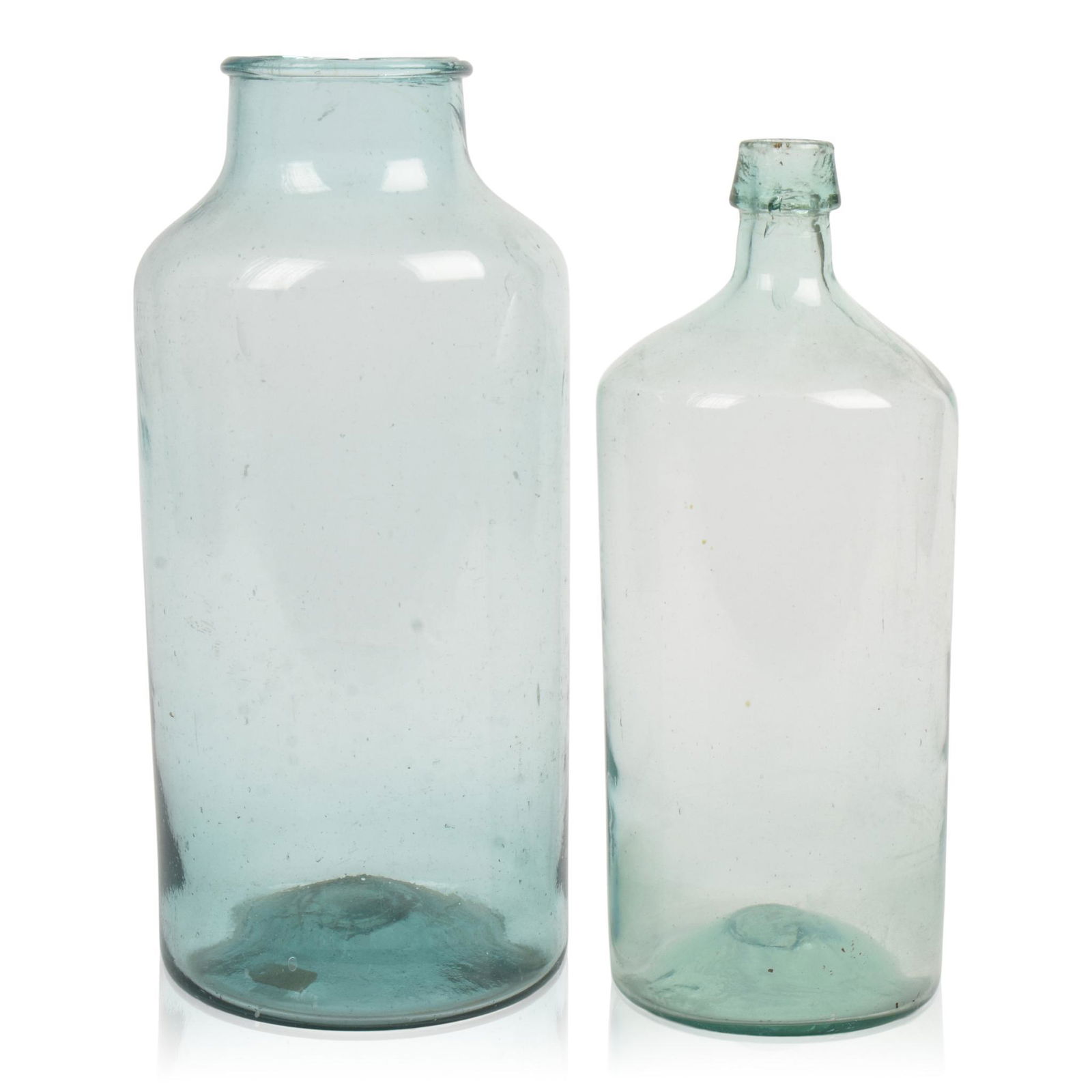 Two Early Blown Glass Bottles. (1 of 2)
