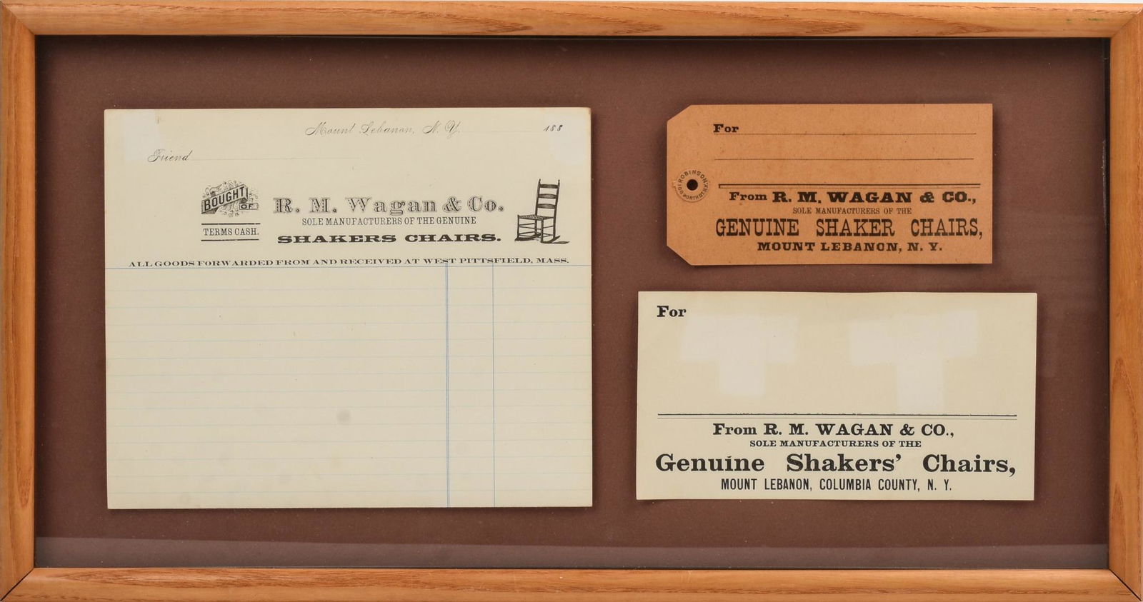 R.M. Wagan & Co Shaker Chair Items. (1 of 2)