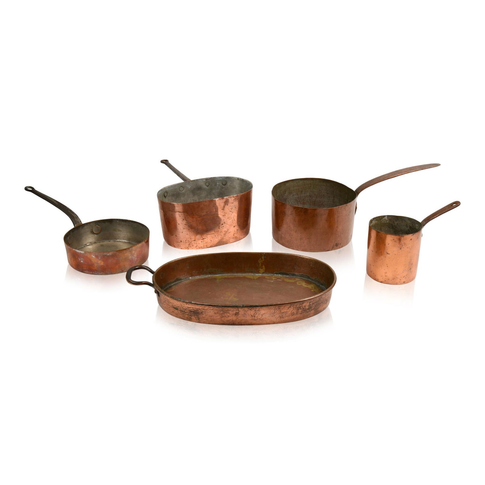 Five Pieces of 19th c. Copper Cookware (1 of 4)