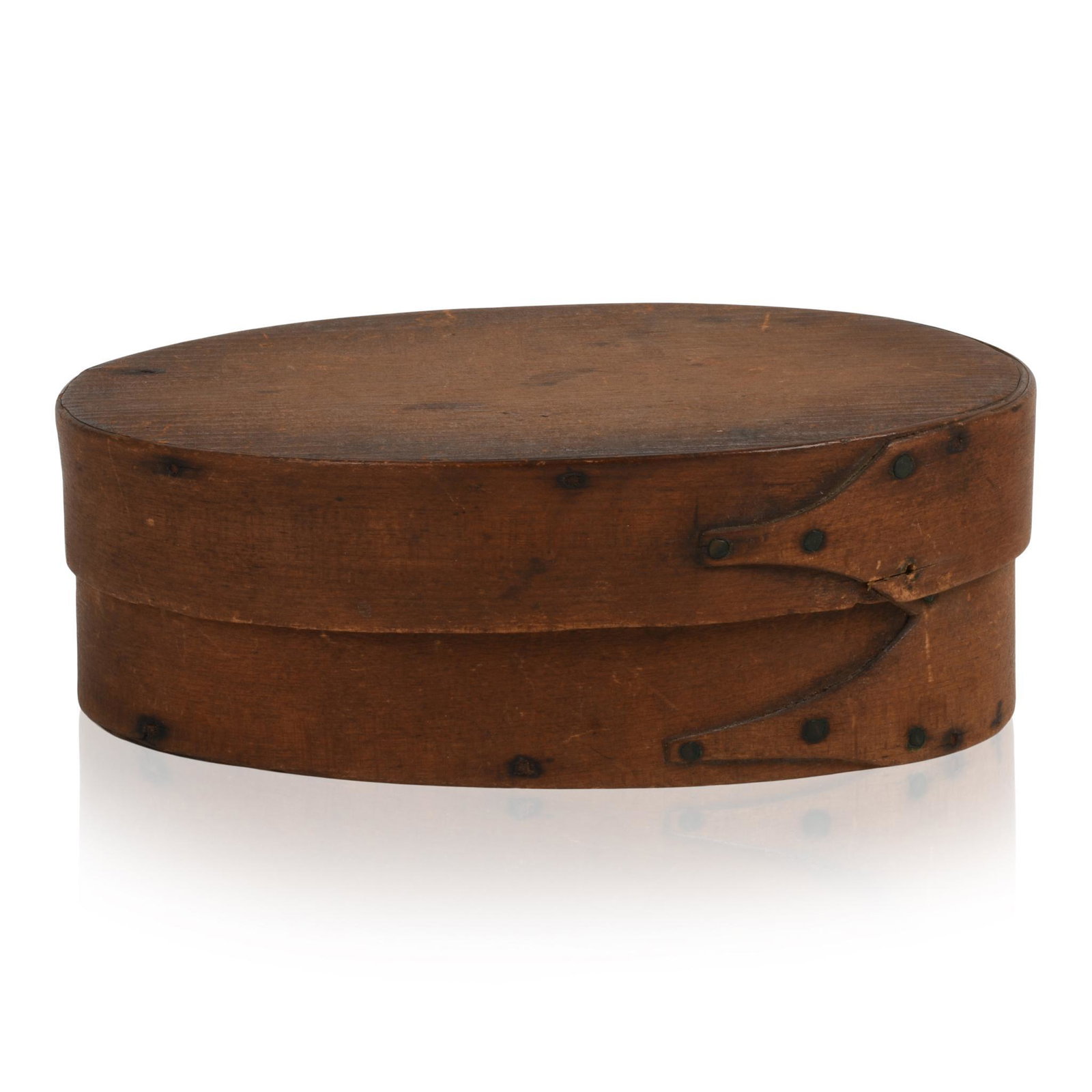 Shaker Oval Pantry Box.: 7.5 x 5 x 2.5 inches.