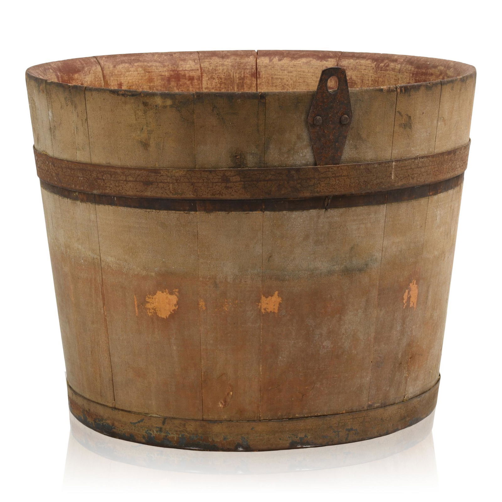 Shaker Metal Banded Pail in Green Paint. (1 of 4)