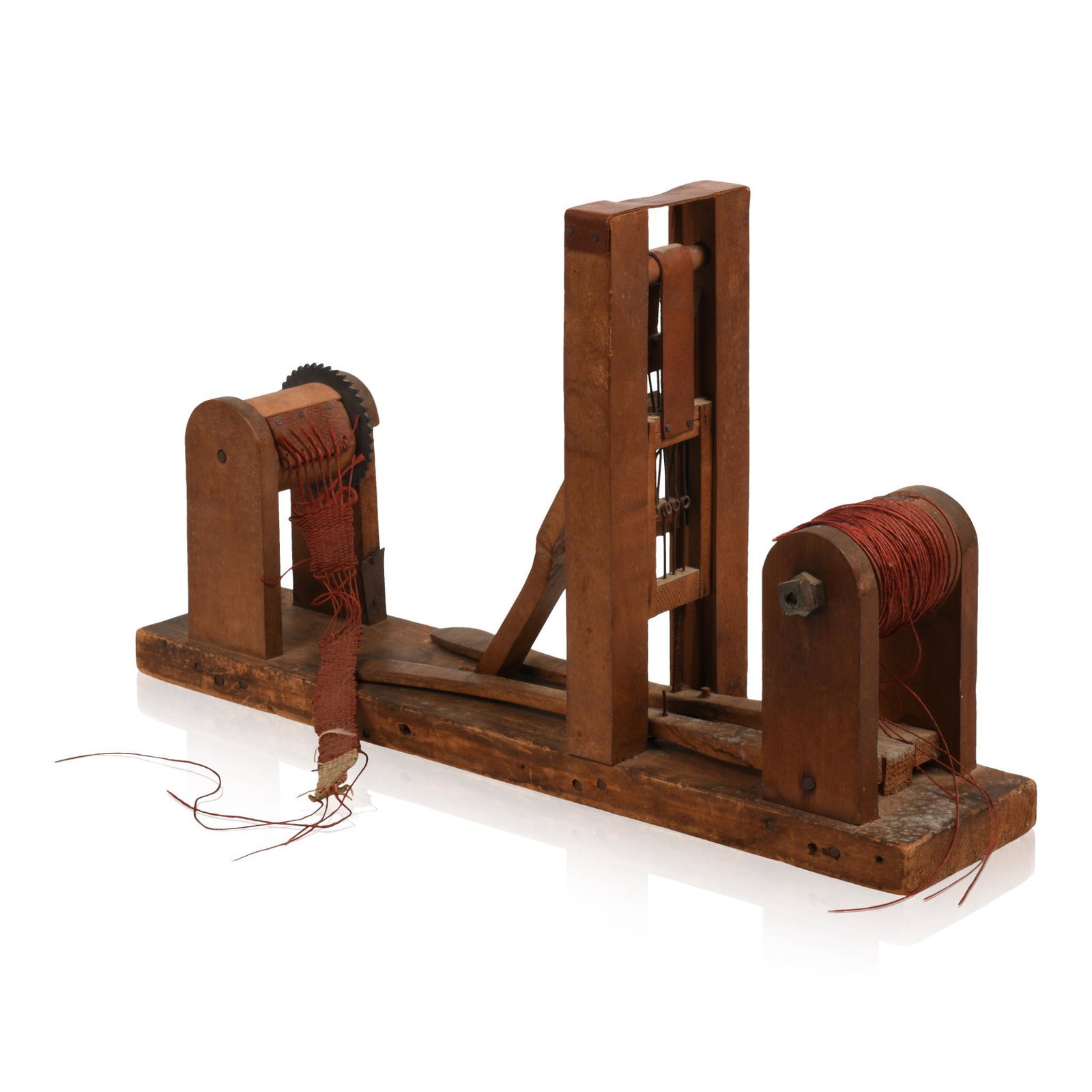 Shaker Table Loom: Height 12.5 inches, length 21.5 inches.