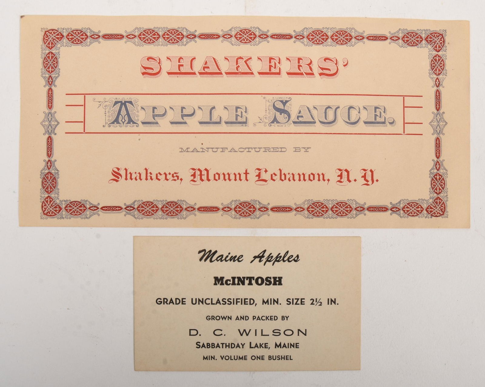 Two Shaker Apple Labels (1 of 1)