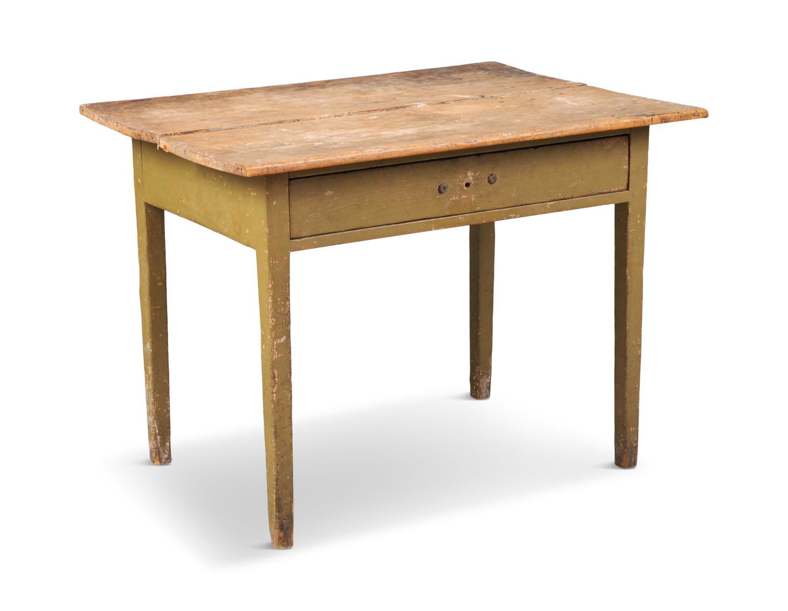 New England Tavern Table in Green Paint. (1 of 2)