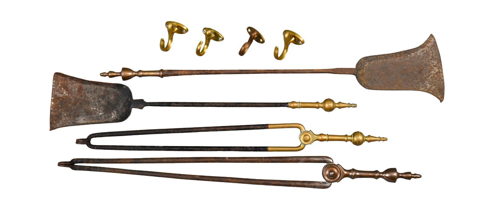 Two Sets Of American Firetools And Two Pair Of Jamb Hooks (1 of 1)