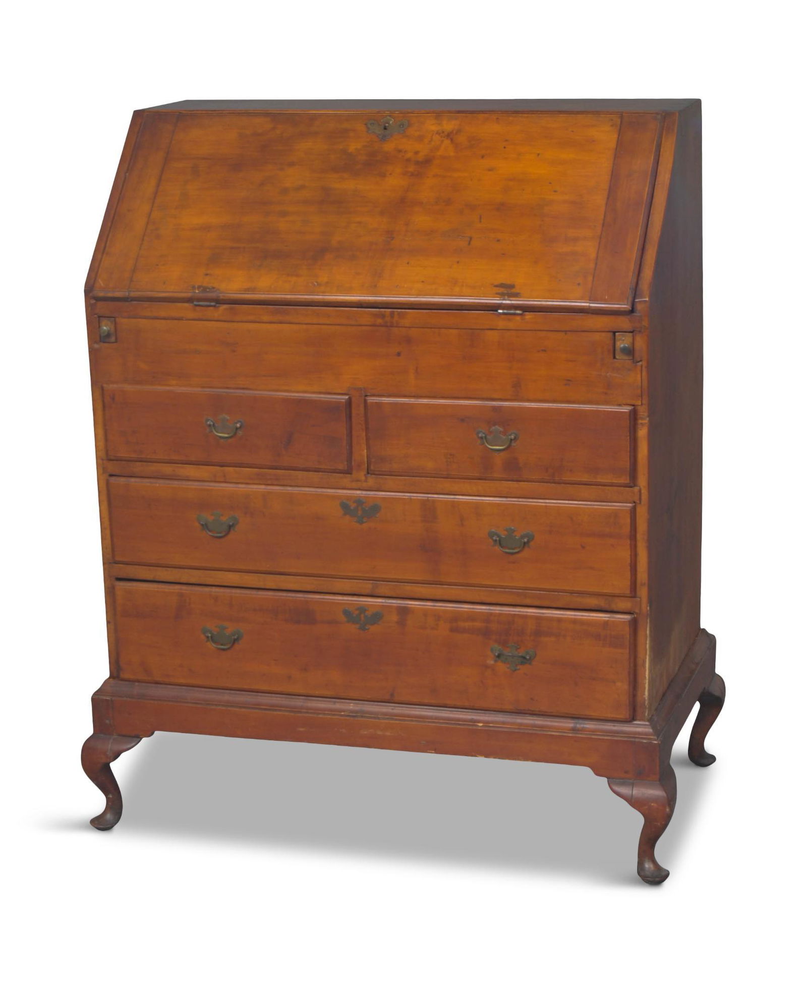 New England Queen Anne Slant-Front Desk on Stand. (1 of 3)