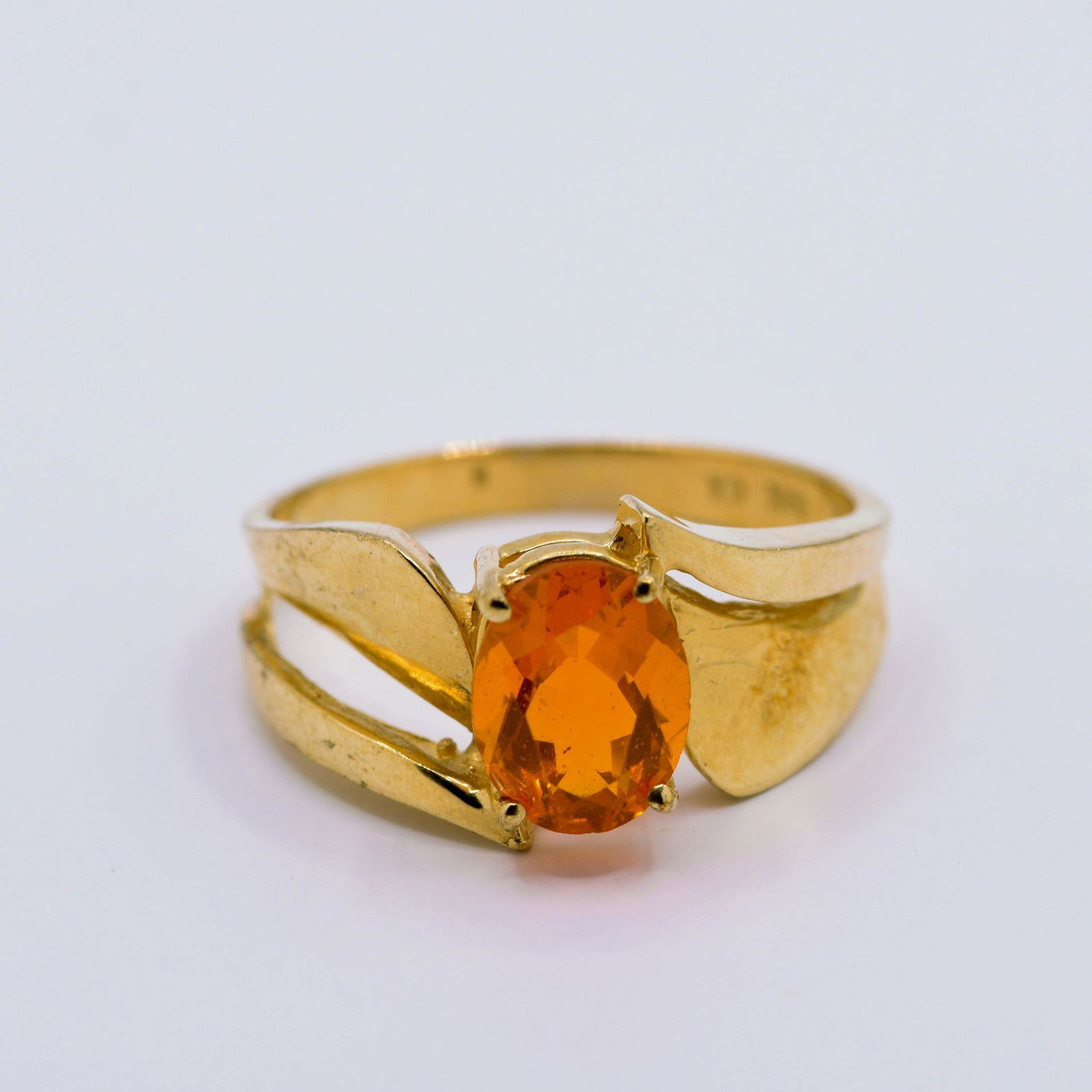 10K Yellow Gold Fire Opal Ring (1 of 1)