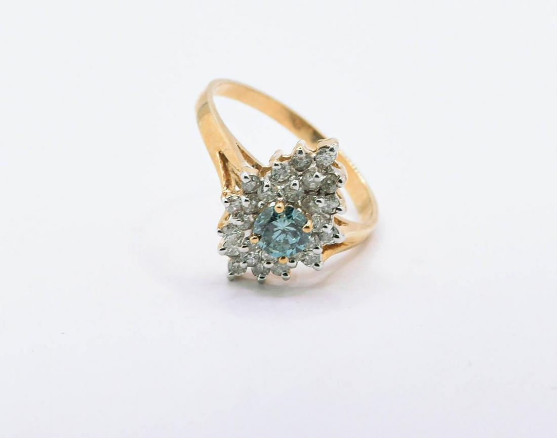 14K Russian Blue Diamond Ring (1 of 1)