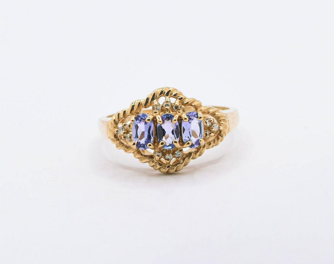 14K Tanzanite & Diamond Ring (1 of 1)