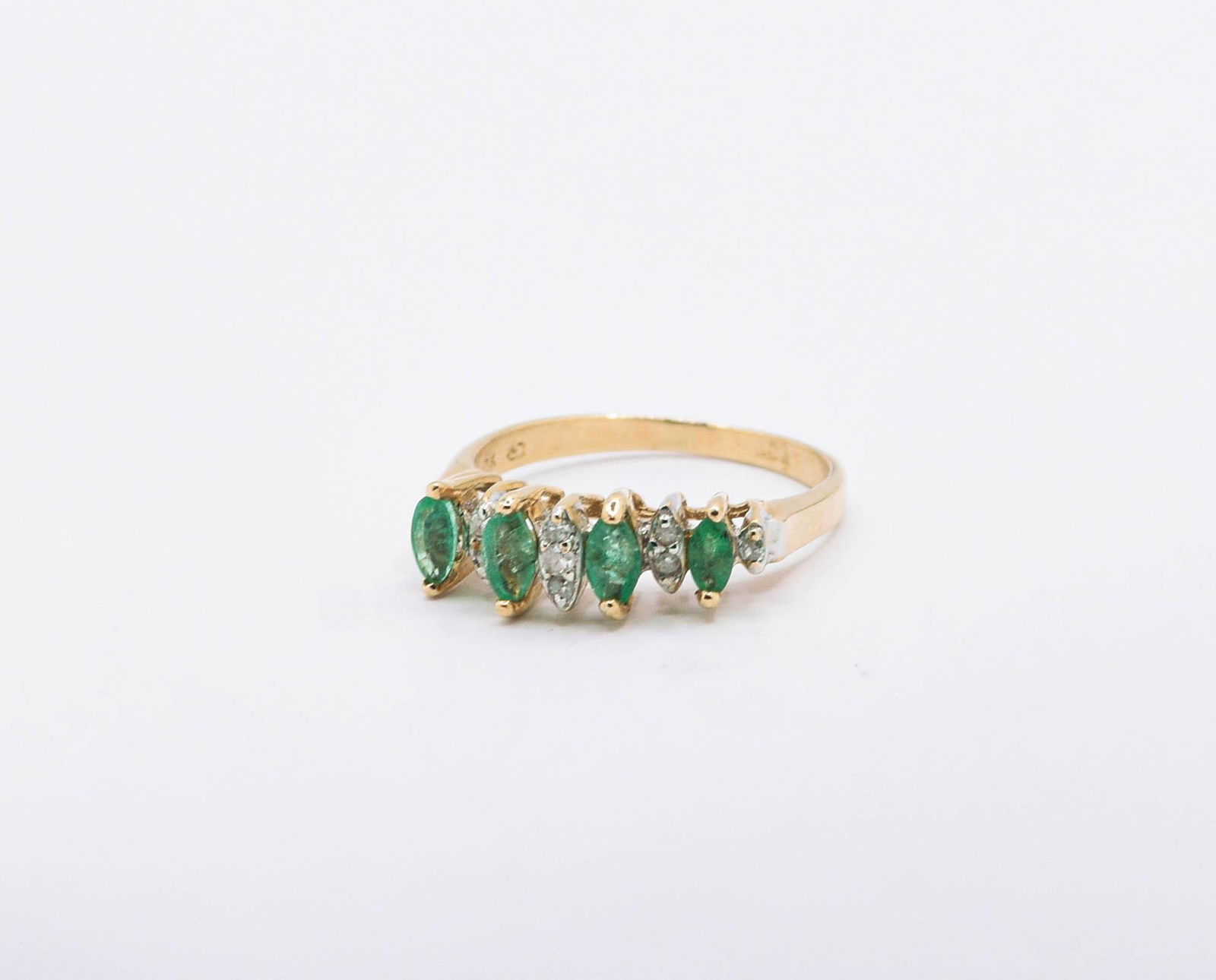 10K Emerald & White Topaz Ring (1 of 1)