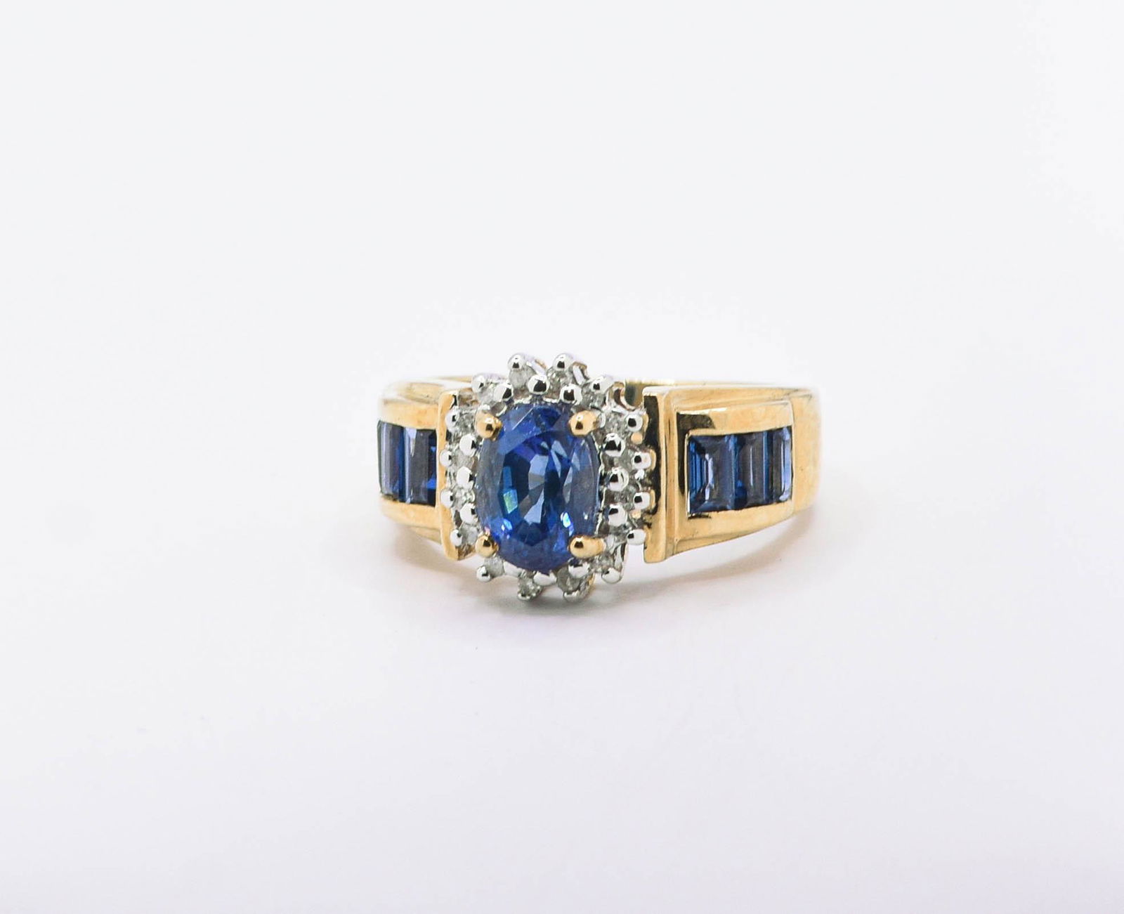 14K Sapphire & Diamond Ring (1 of 1)