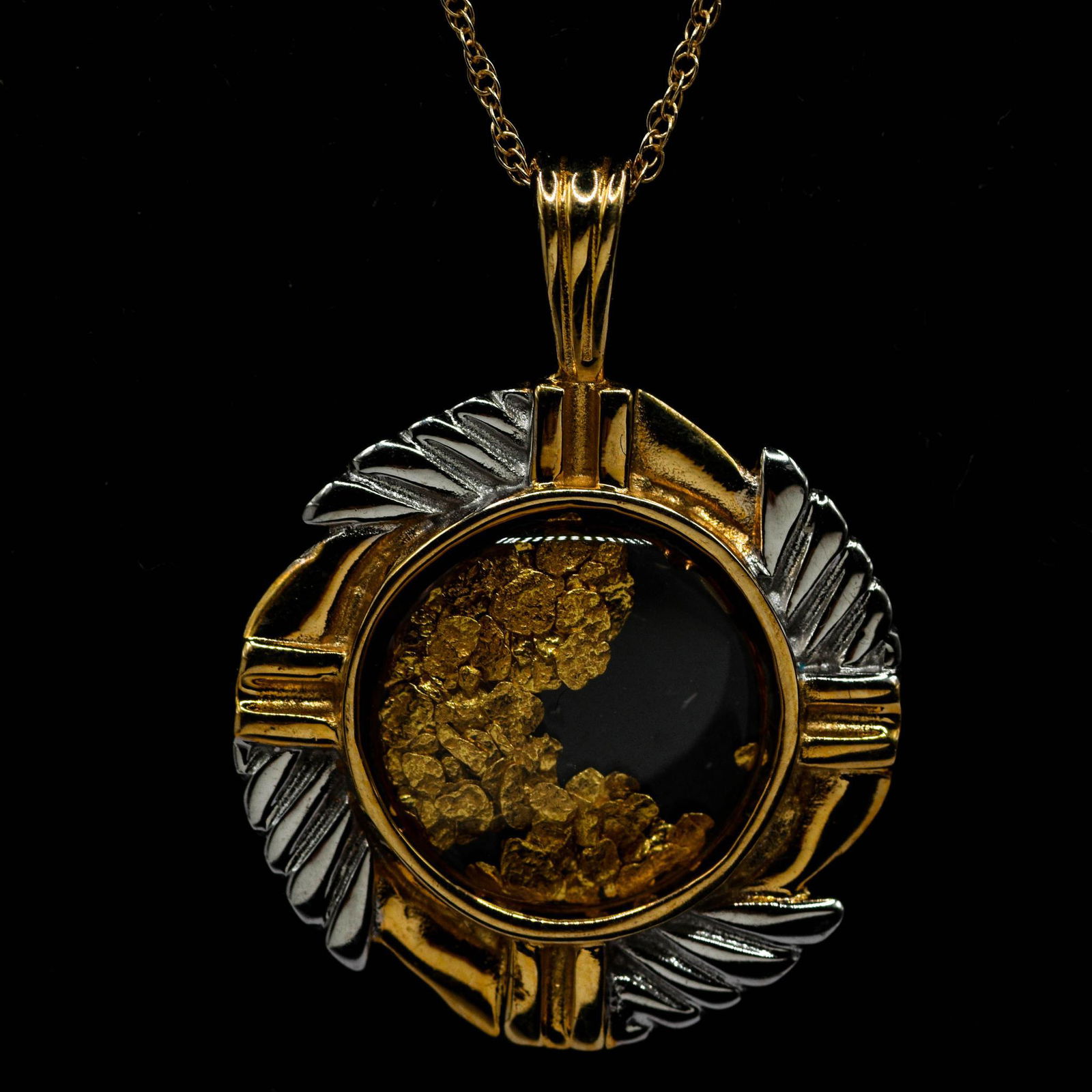 14K Gold Nugget Pendant (1 of 2)