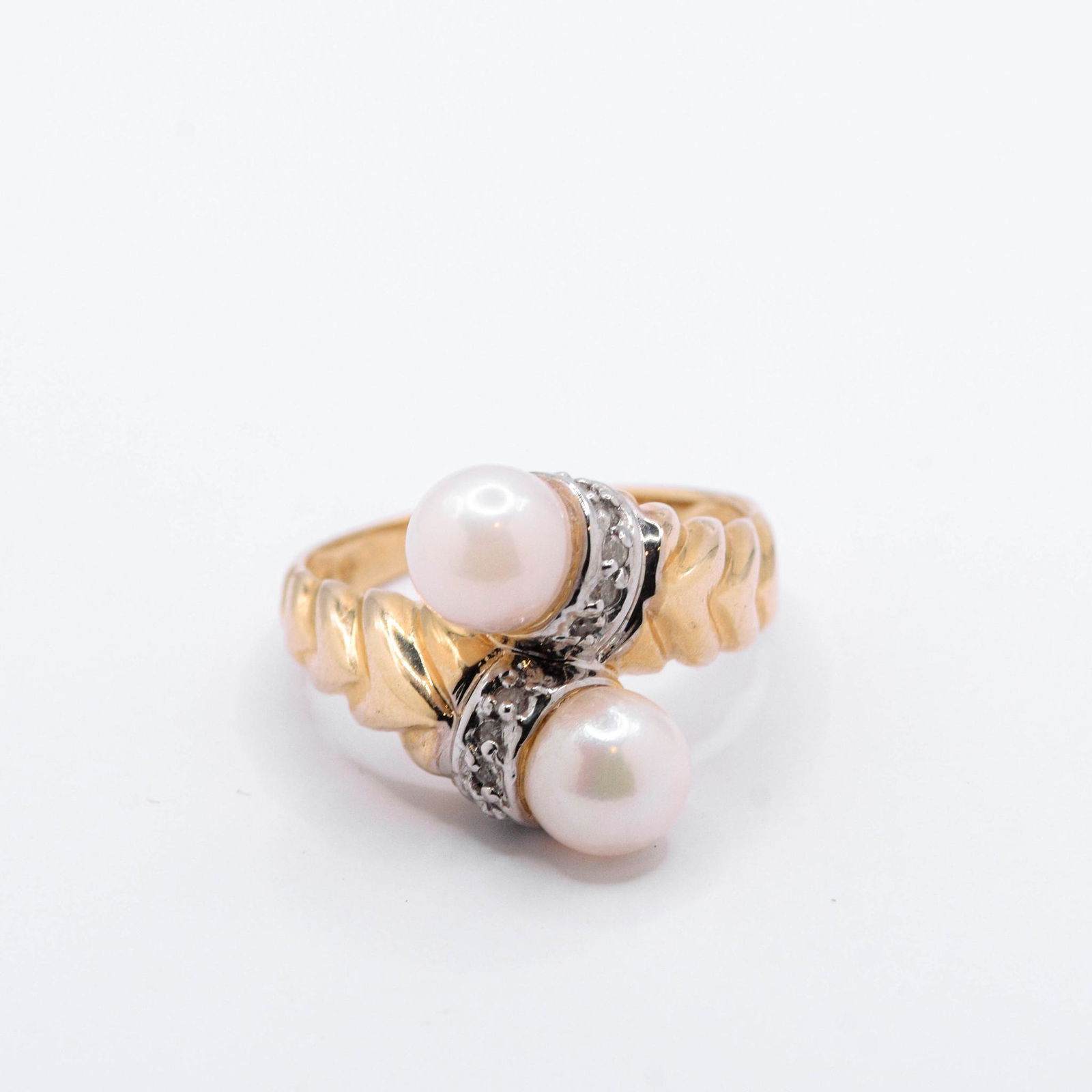 14K Pearl & Diamond Ring (1 of 2)