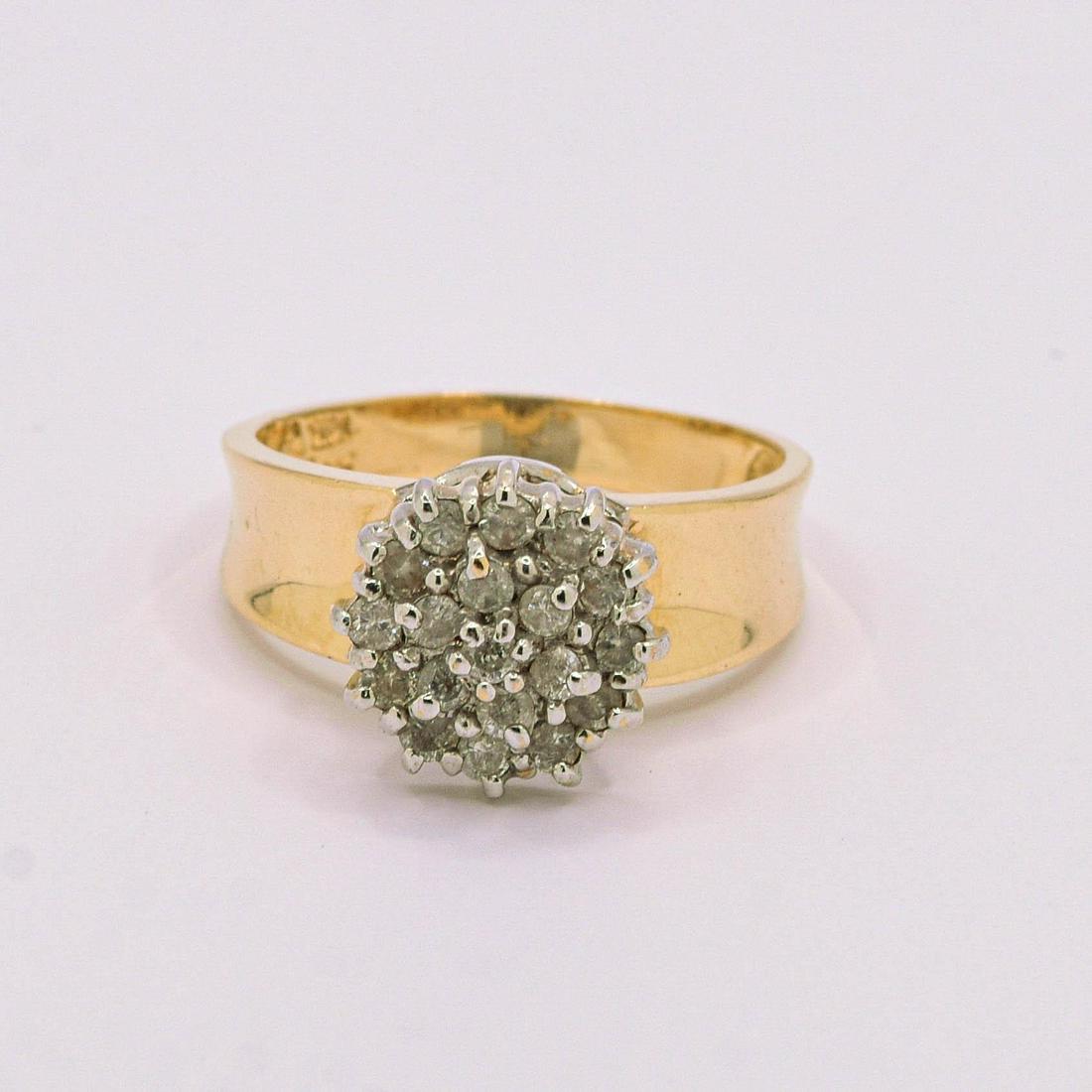 14K Diamond Cluster Ring (1 of 1)