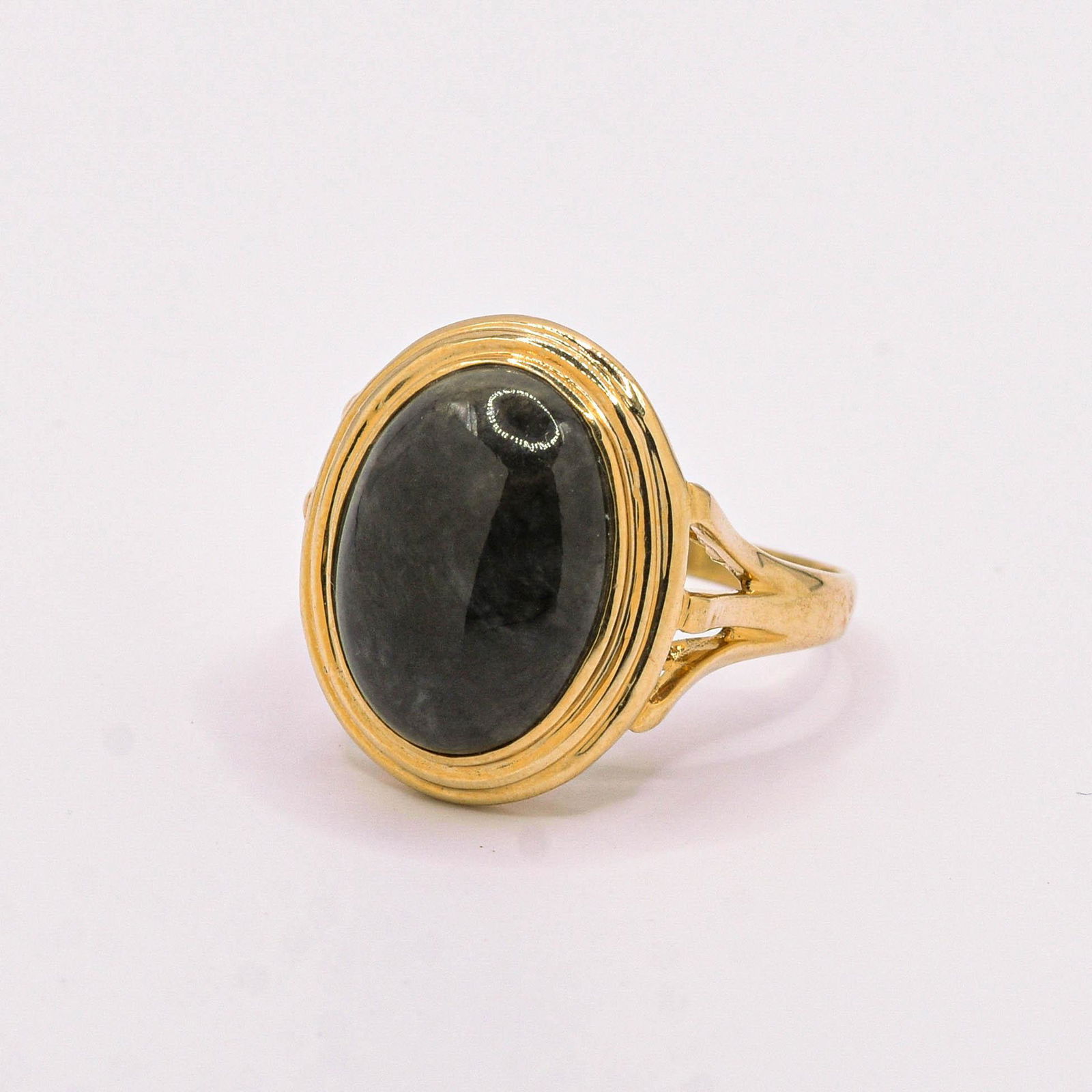 14K Black Jade Ring (1 of 1)