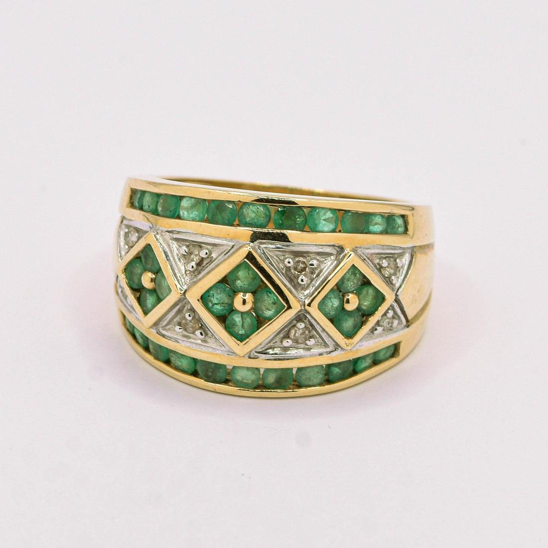 14K Emerald & Diamond Ring (1 of 1)
