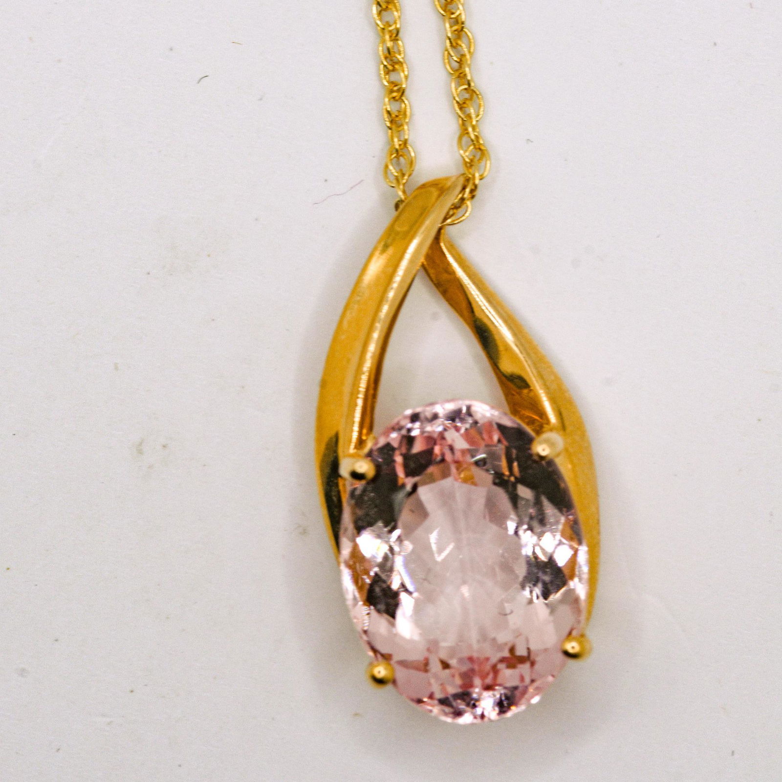 14K Morganite  Necklace (1 of 1)