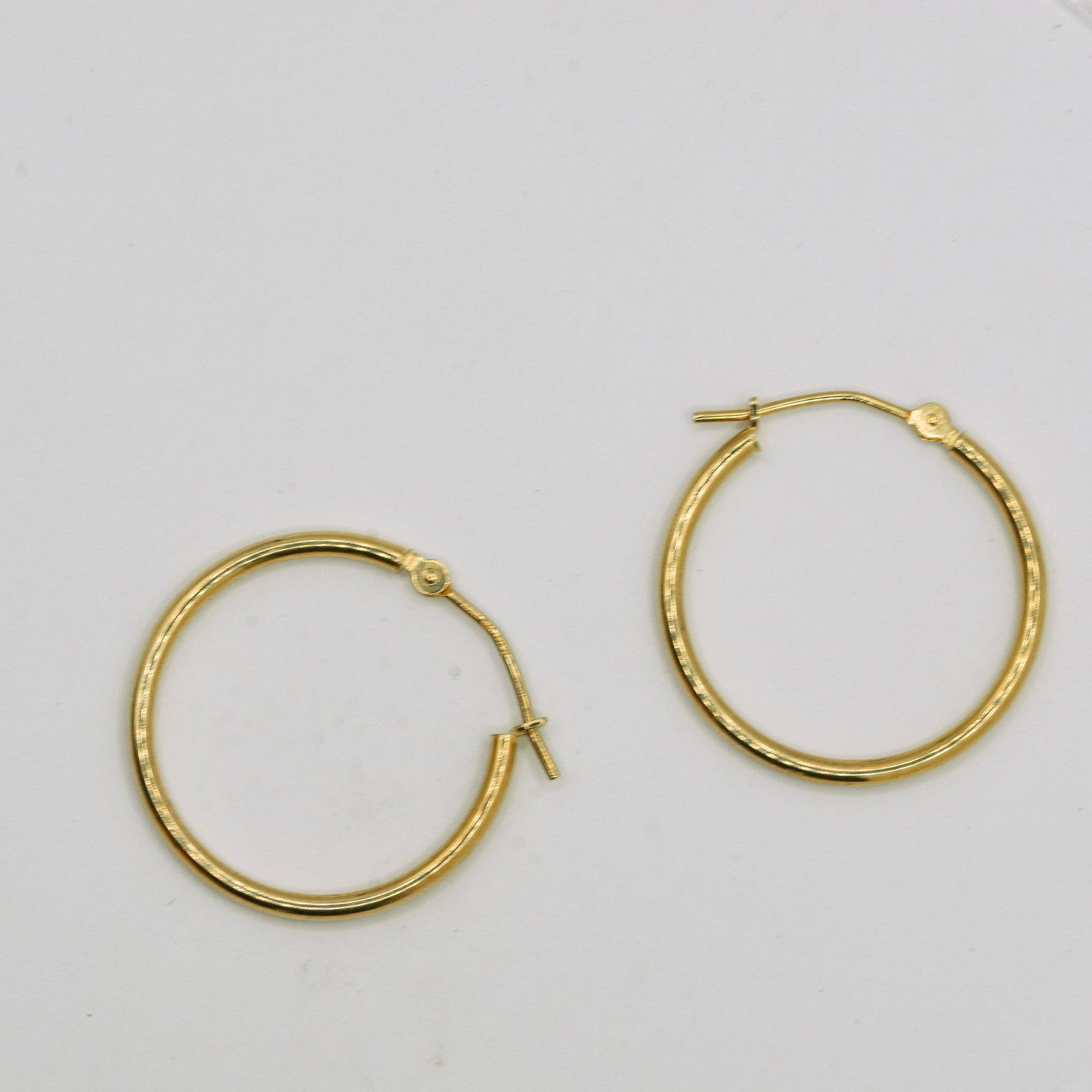 14K Hoop Earrings: 2mm Hoop Earrings, .08 grams