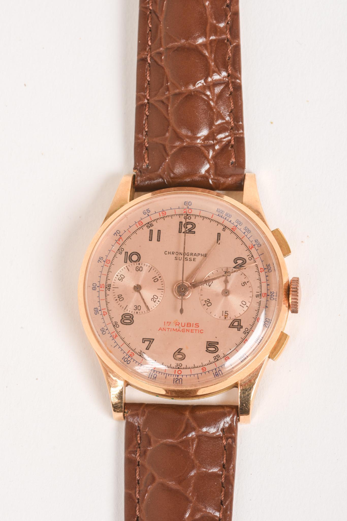 18K Gold Chronographe Suisse Watch. (1 of 2)