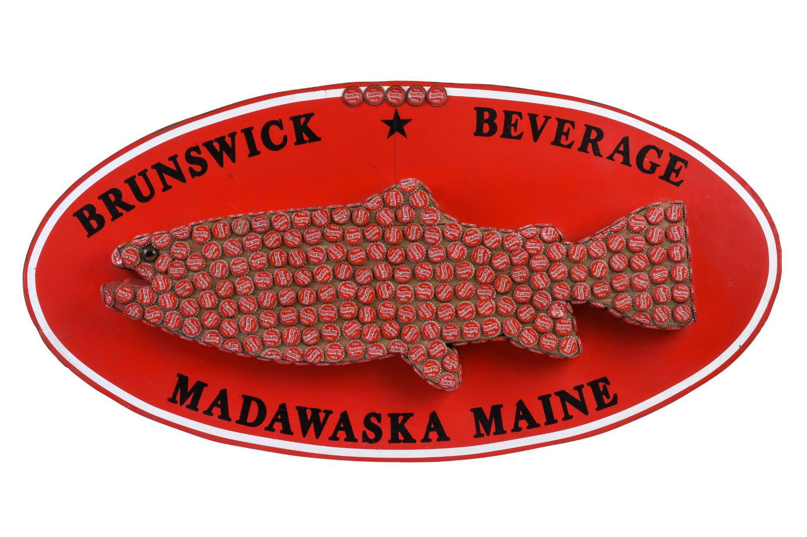 Brunswick Beverage Fish Shaped Sign. (1 of 4)