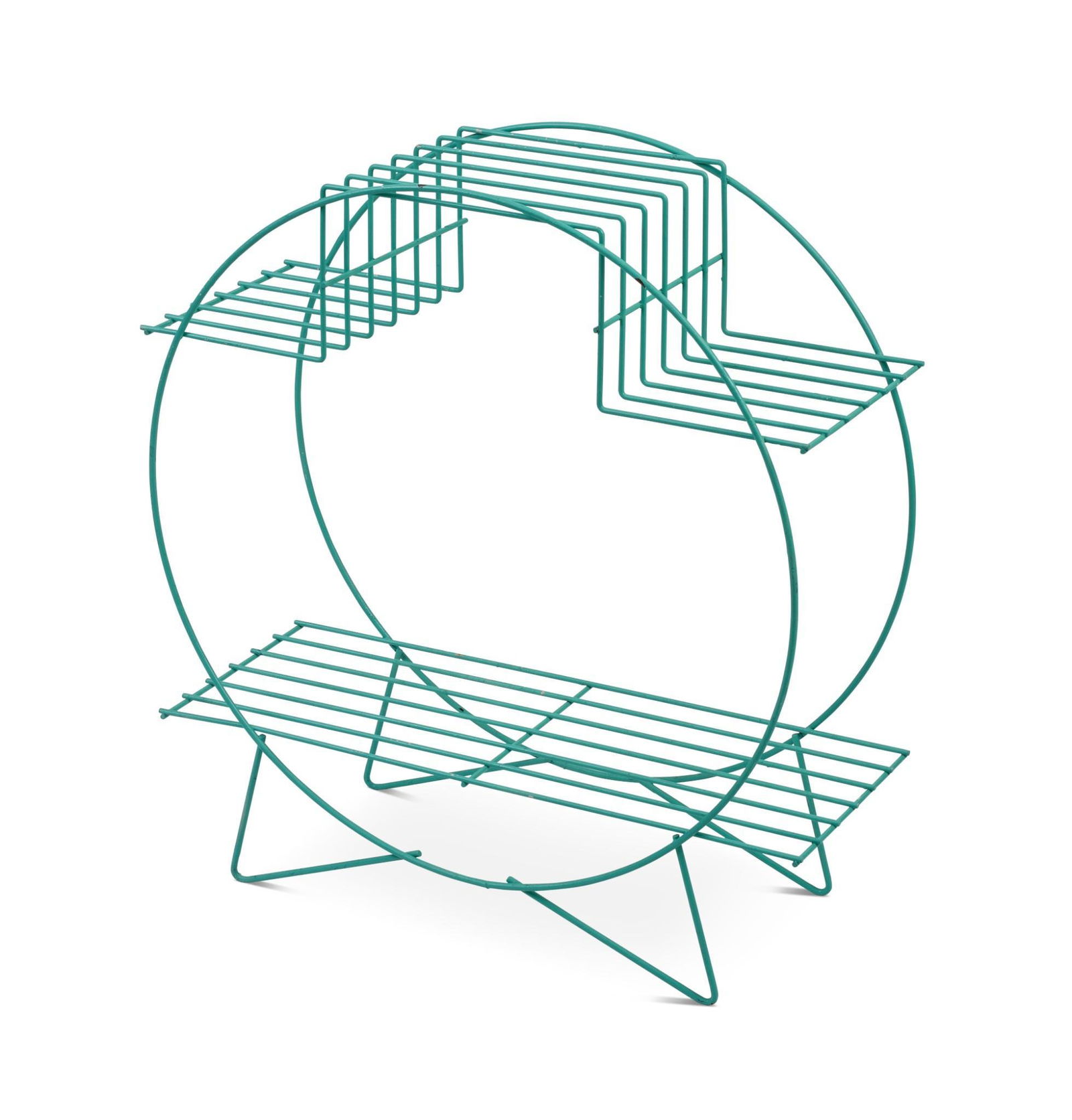 Vintage Green Metal Wire Plant Stand. (1 of 1)