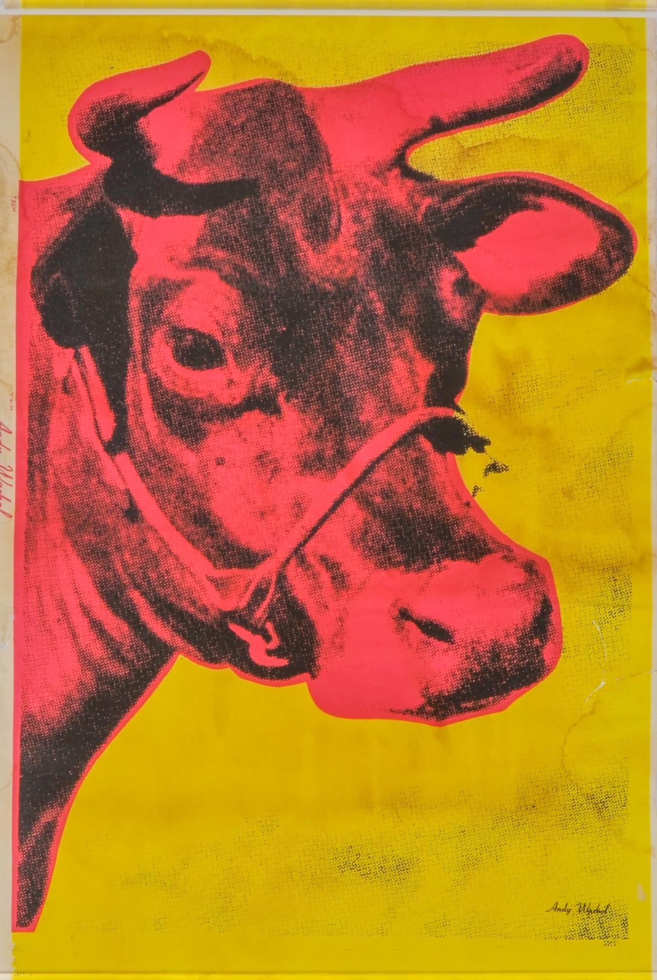 Yellow Cow, After Andy Warhol. (1 of 4)