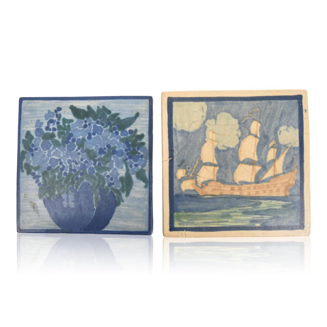 Two Marblehead Pottery Tiles. (1 of 3)
