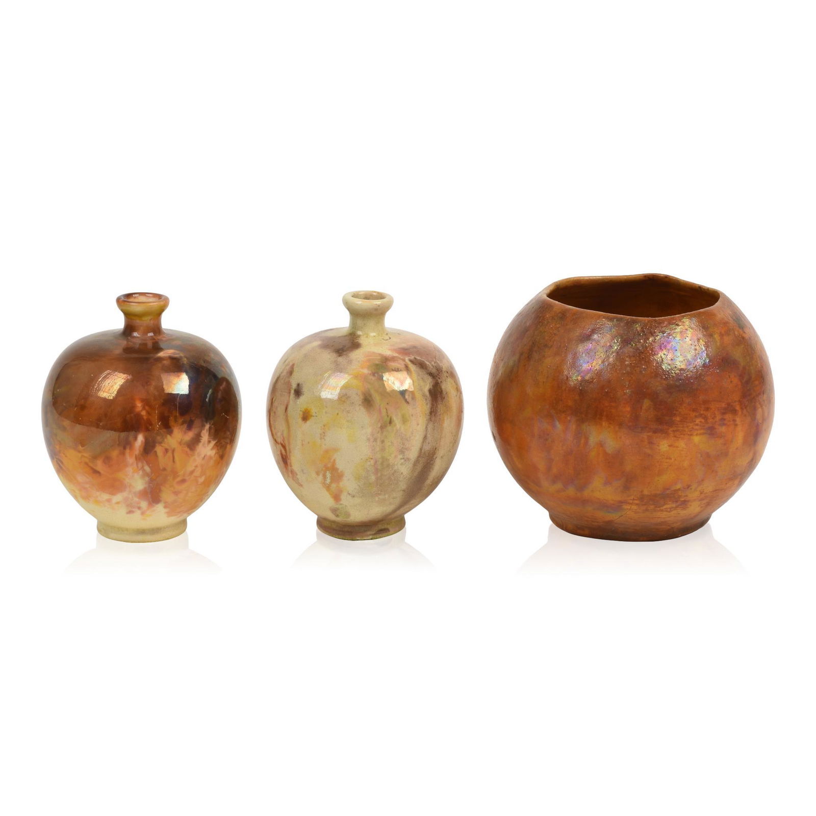 Three Middle Lane Pottery of Theophilus A. Brouwer Vases. (1 of 3)