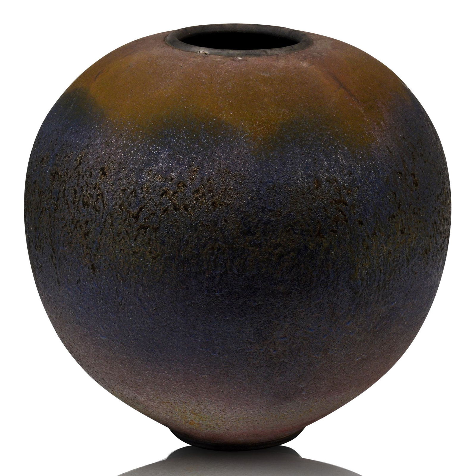 Large Harvey Sadow Raku Fired Vase. (1 of 3)