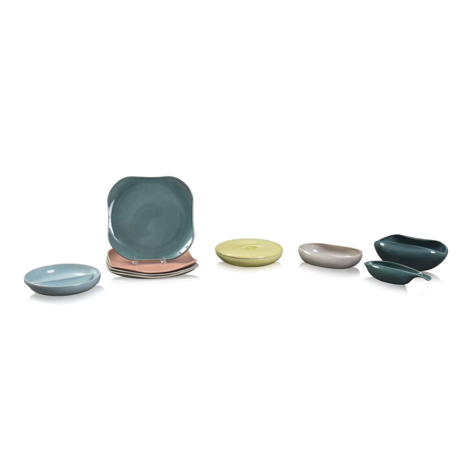 Nine Russel Wright Serving Dishes. (1 of 3)