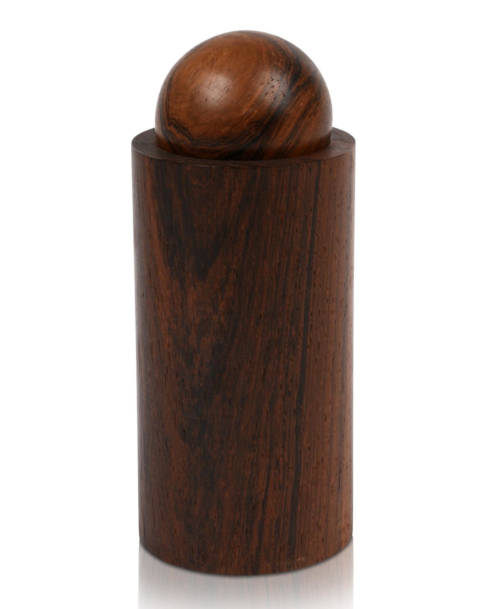 Illums Bolighus Rosewood Container: Height 6 inches, original label on base.