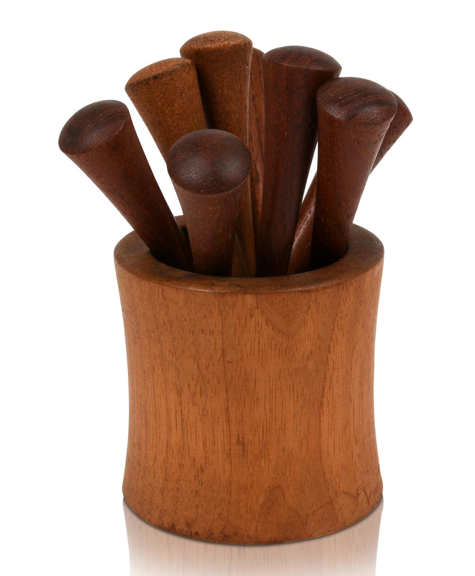 Gordon Keeler Honey Sticks: In a carved cup, marked GK, length of sticks 4 inches.