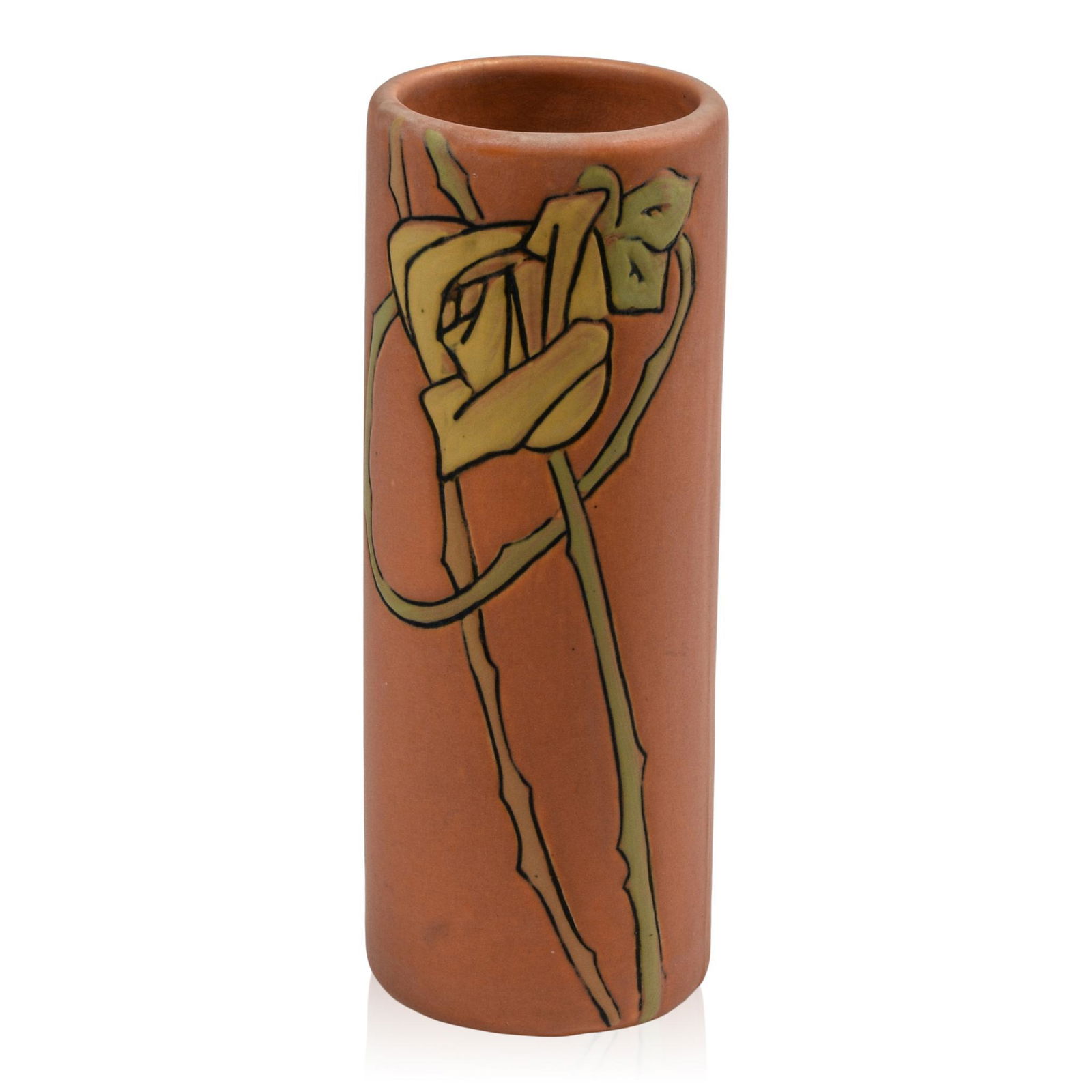 Weller Etched Matte Pottery Vase. (1 of 2)