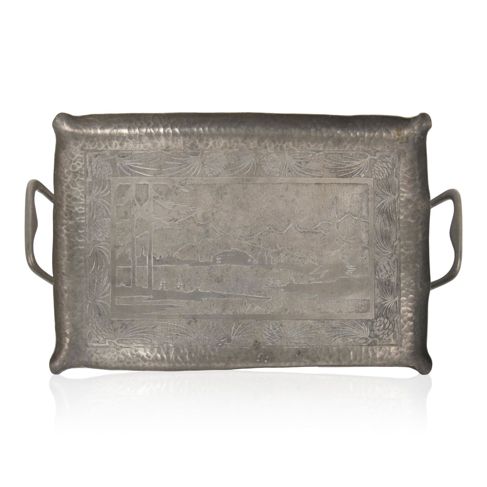 Arts and Crafts Pewter Tray, American (1 of 3)