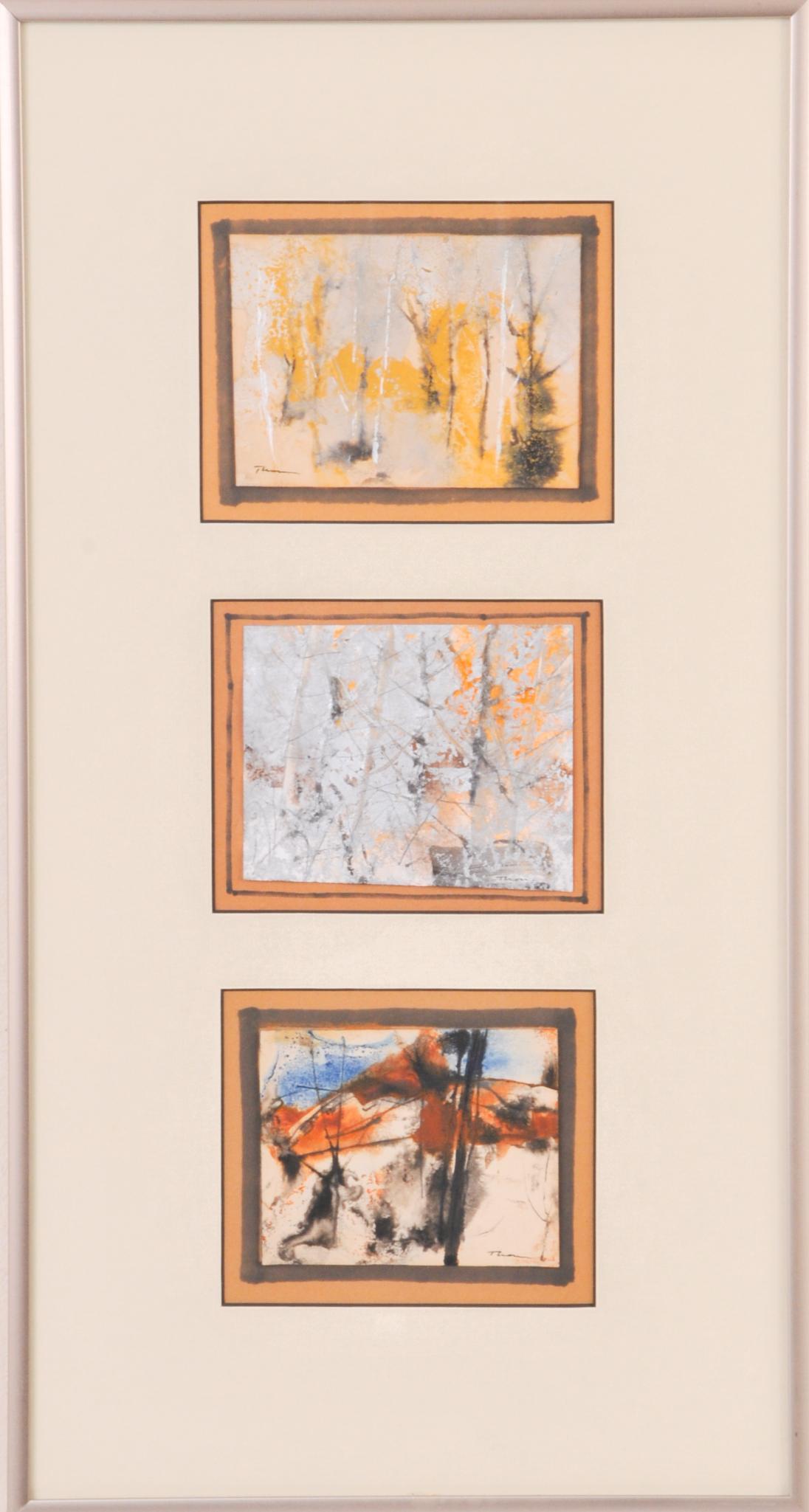William Thon (1906 - 2000). Triptych of Small Paintings. (1 of 3)