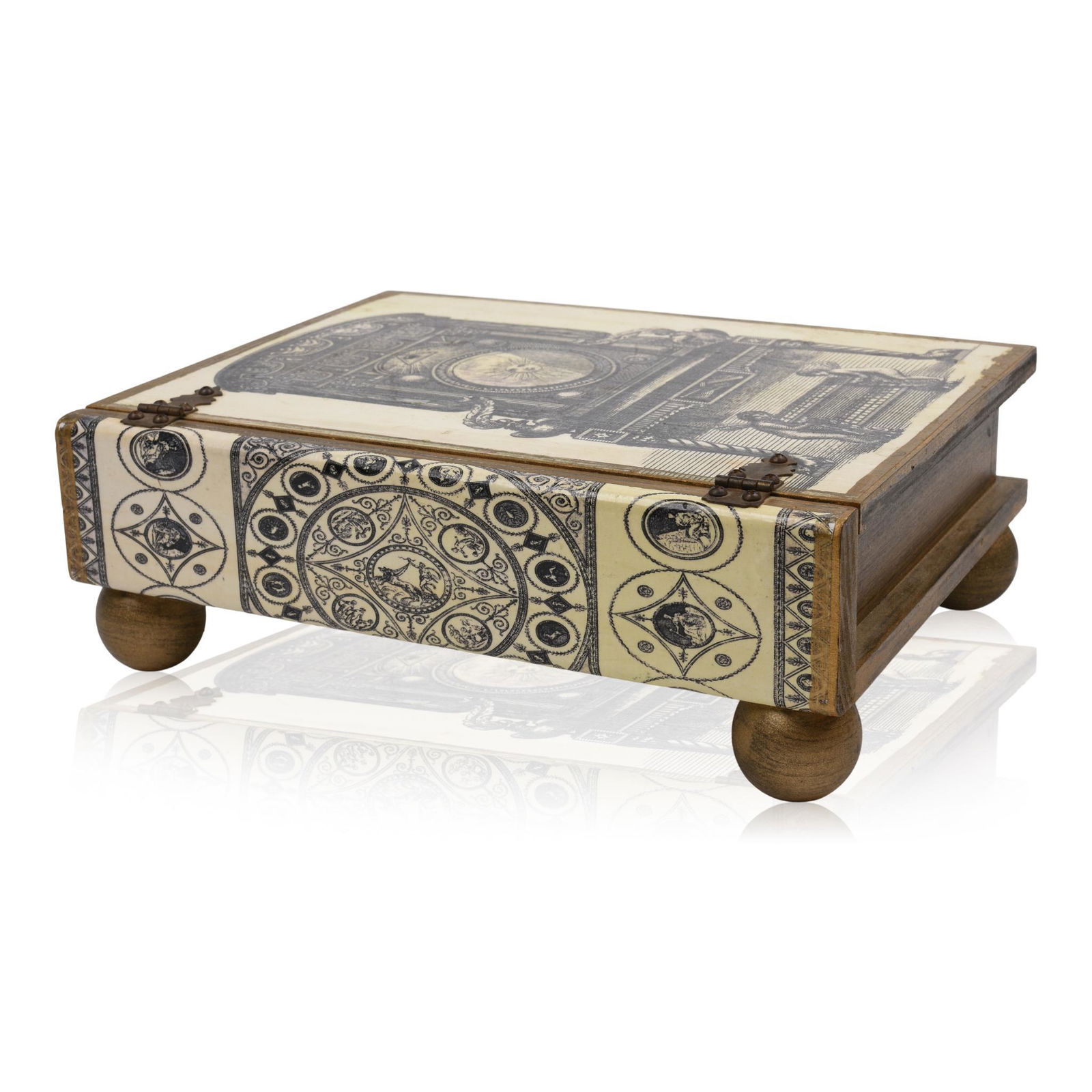 Piero Fornasetti Style Wooden Book Box (1 of 5)