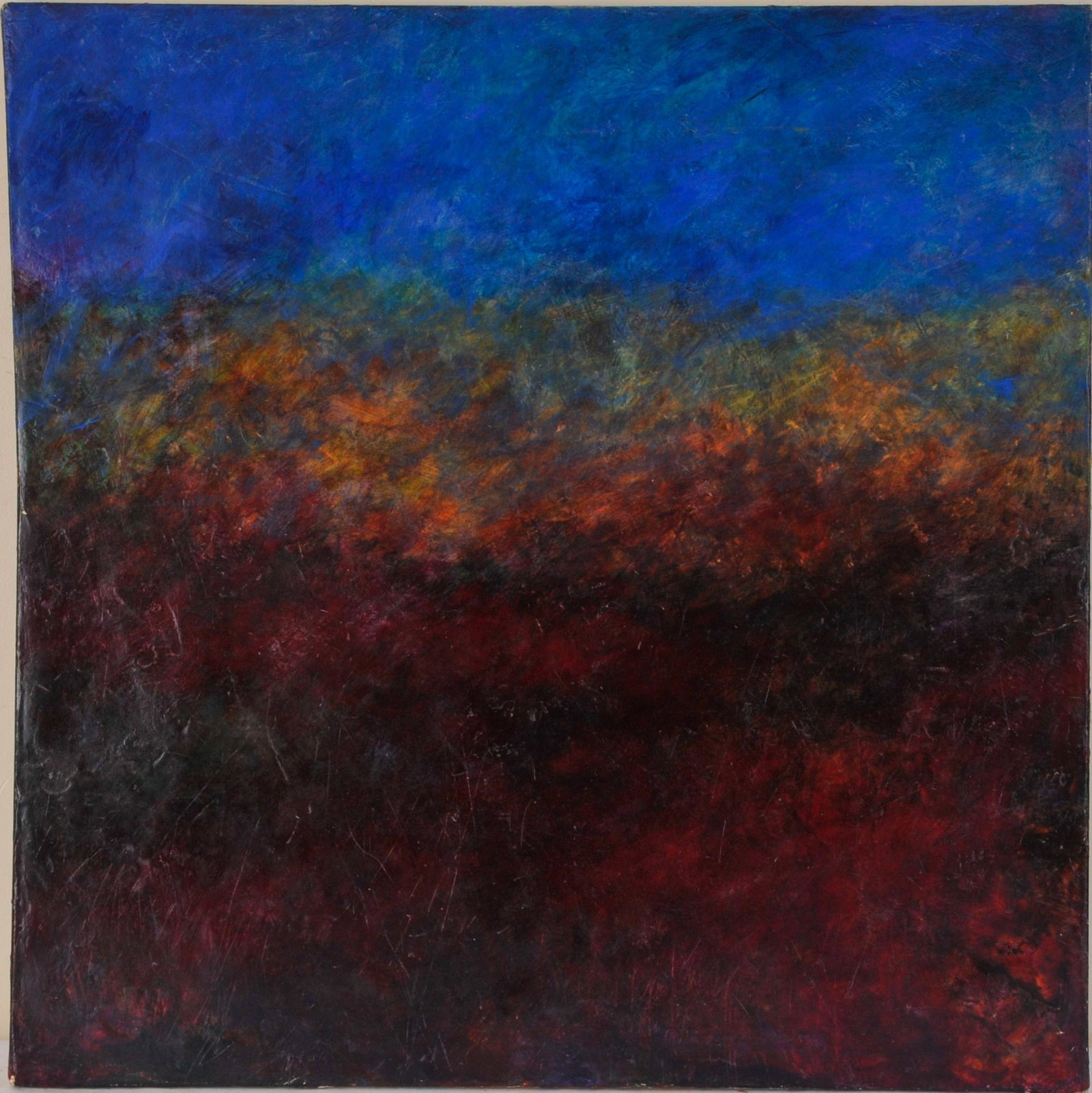 Mary Anderson (Lewiston, Maine) Untitled Abstract: Oil on canvas, 30 x 30 inches, unframed.