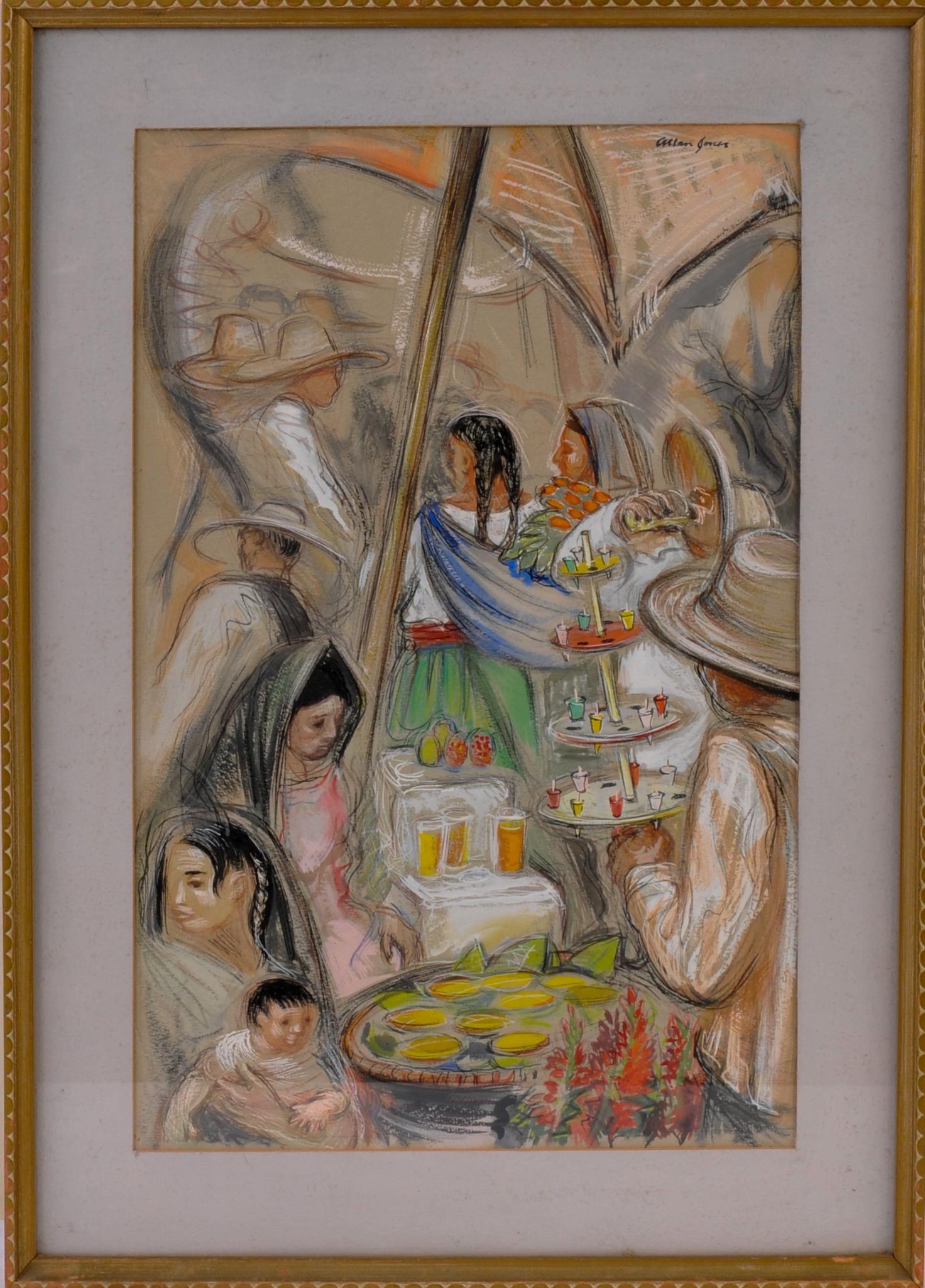 Allan Dudley Jones Mexican Market Painting (1 of 2)