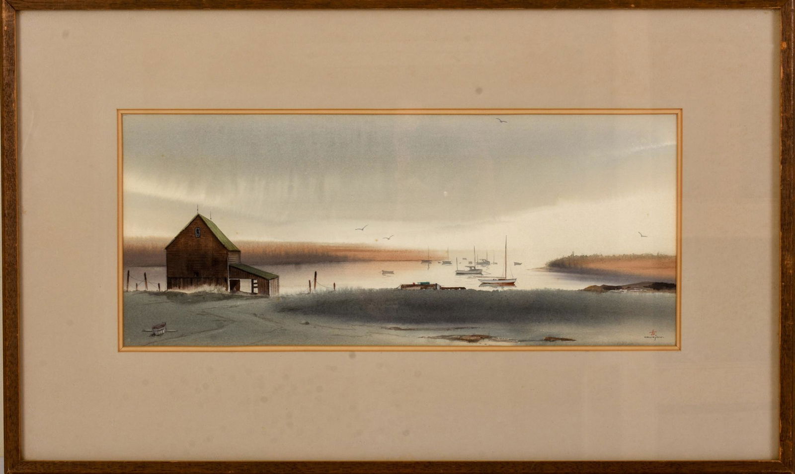 Robert Courjon (1911-1998). Maine Harbor Scene. (1 of 4)