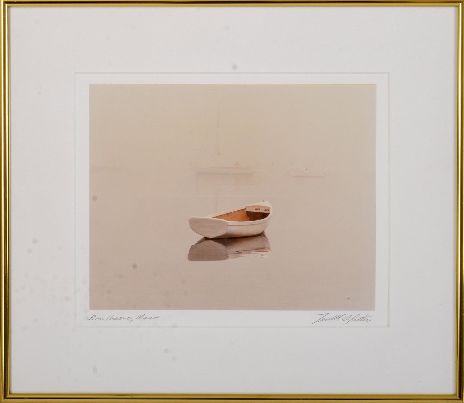 Bass Harbor Maine Dory Photograph by Terrell Lester.: Frame 14 x 16 inches.