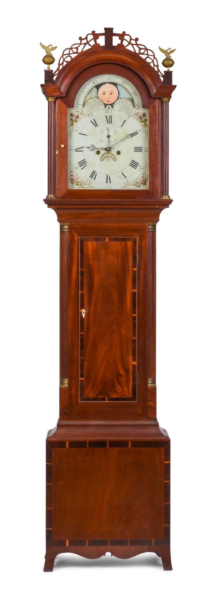 Federal Mahogany Tall Case Clock circa 1810. (1 of 7)
